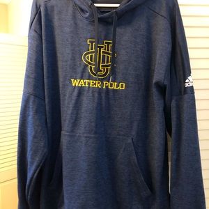 UC Irvine Water Polo hoodie Size XL - Heathered Navy Blue / Black. VG Condition.